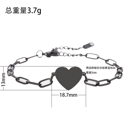 Heart Shape Bracelet In Silver, Elegant Design For Everyday Wear