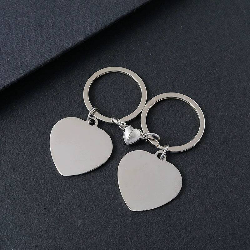 Geometric Electroplated Key Chains Made Of Durable 304 Stainless Steel In Silver Finish