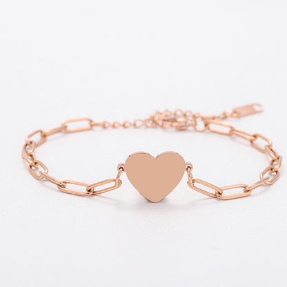 Heart Shape Bracelet In Silver, Elegant Design For Everyday Wear