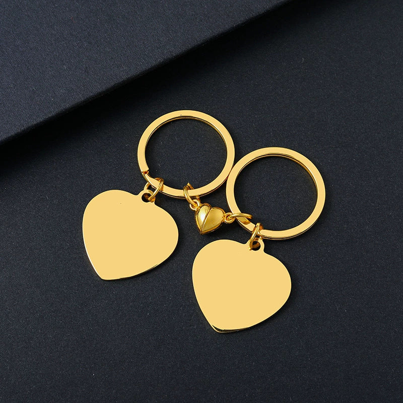 Geometric Electroplated Key Chains Made Of Durable 304 Stainless Steel In Silver Finish