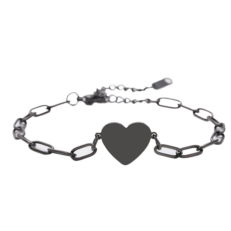 Heart Shape Bracelet In Silver, Elegant Design For Everyday Wear