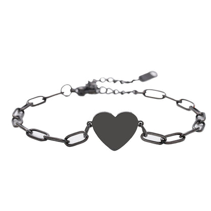 Heart Shape Bracelet In Silver, Elegant Design For Everyday Wear