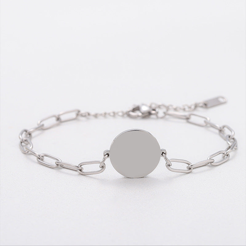 Paper Clip Bracelet For Stylish Wear, Featuring Silver Color For Elegant Look