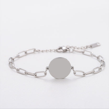 Paper Clip Bracelet For Stylish Wear, Featuring Silver Color For Elegant Look