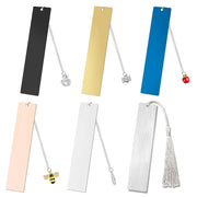 Leaf Large Bookmark Single-Sided Brushed Black