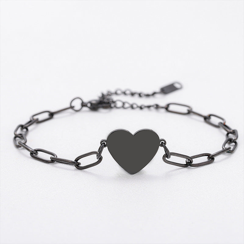 Heart Shape Bracelet In Silver, Elegant Design For Everyday Wear