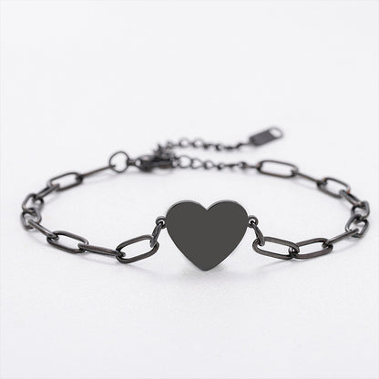 Heart Shape Bracelet In Silver, Elegant Design For Everyday Wear