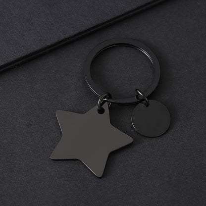 Geometric Electroplated Key Chain Made Of Durable 304 Stainless Steel In Silver Finish