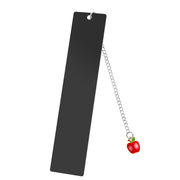 Red Apple Large Bookmark Single Side Glossy Black