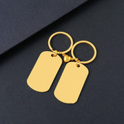 50*28mm Military Badge Magnet Keychain Gold Pair