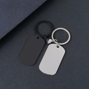 50*28mm Military Badge Magnet Keychain One Black One Silver