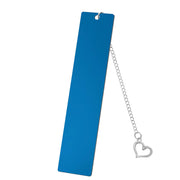 Hollow Heart Large Bookmark Single-Sided Bright Blue