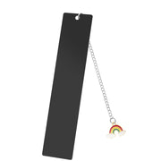 Rainbow Large Bookmark Single Side Glossy Black