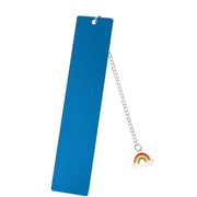 Rainbow Large Bookmark Single Side Bright Blue