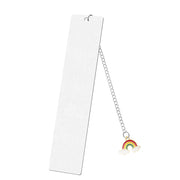 Rainbow Large Bookmark Single Side Bright Silver