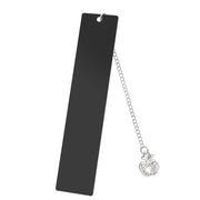 Apple with Diamond Large Bookmark Single-Sided Glossy Black