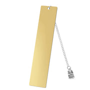 Owl Large Bookmark Single-Sided Bright Gold
