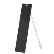 Leaf Large Bookmark Single-Sided Glossy Black