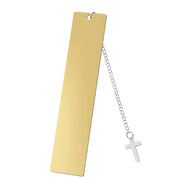Cross Large Bookmark Single-Sided Bright Gold