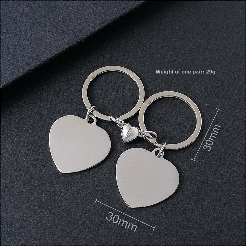 Geometric Electroplated Key Chains Made Of Durable 304 Stainless Steel In Silver Finish