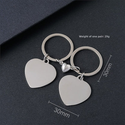 Geometric Electroplated Key Chains Made Of Durable 304 Stainless Steel In Silver Finish