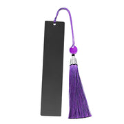 Purple Tassel Large Bookmark Single Side Glossy Black
