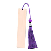 Purple Tassel Large Bookmark Single Sided Rose Gold