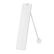 Round Pendant Large Bookmark Single-Sided Bright Silver