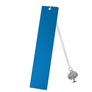 Tree Large Bookmark Single Side Bright Blue