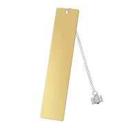 Book Large Bookmark Single-Sided Bright Gold