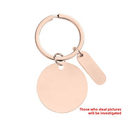 30mm Inner Hole round Small Oval Long Key Ring (Rose Gold Set Assembled)