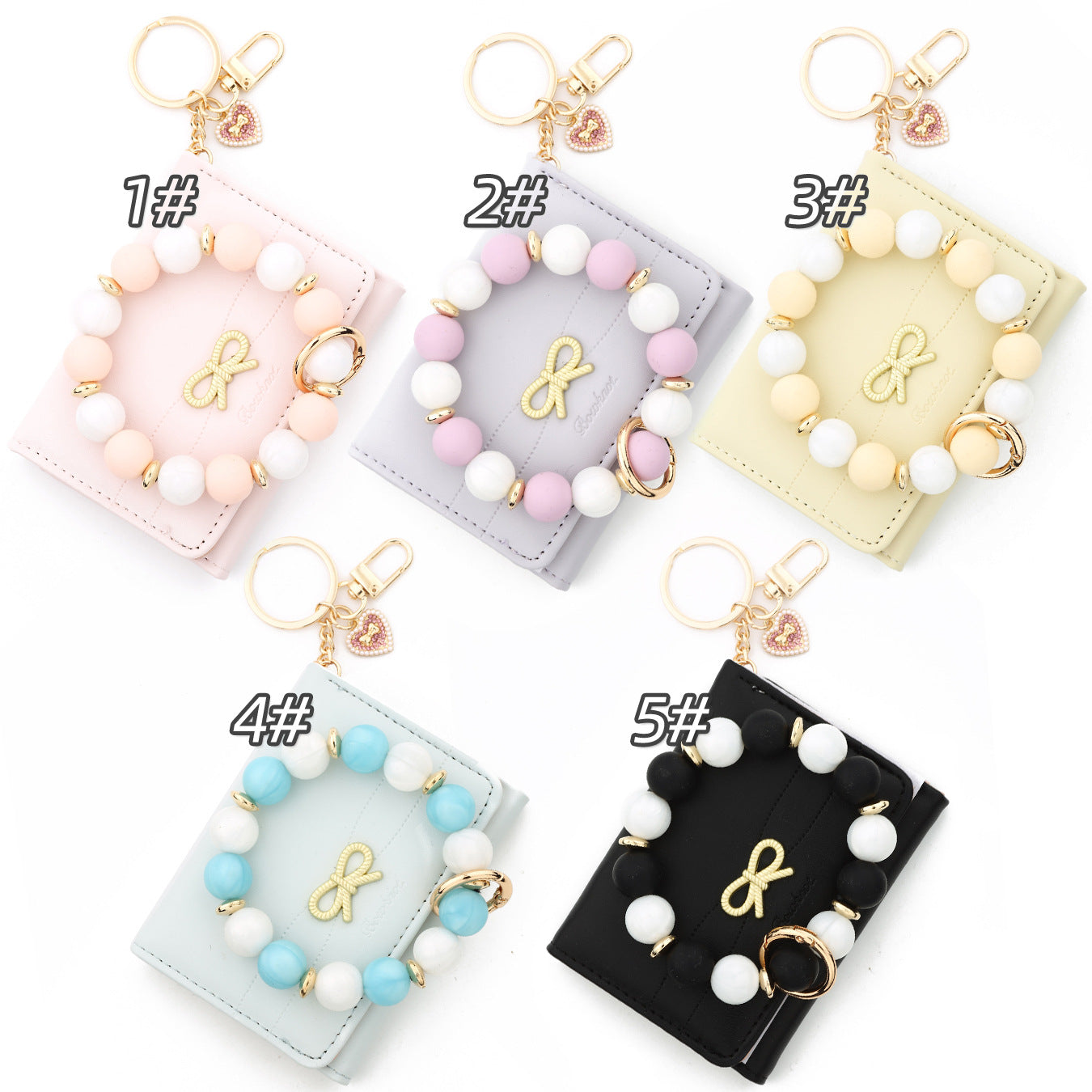 Bow Tie Card Holder In PU Leather With Square Shape, Stylish Women's Wallet