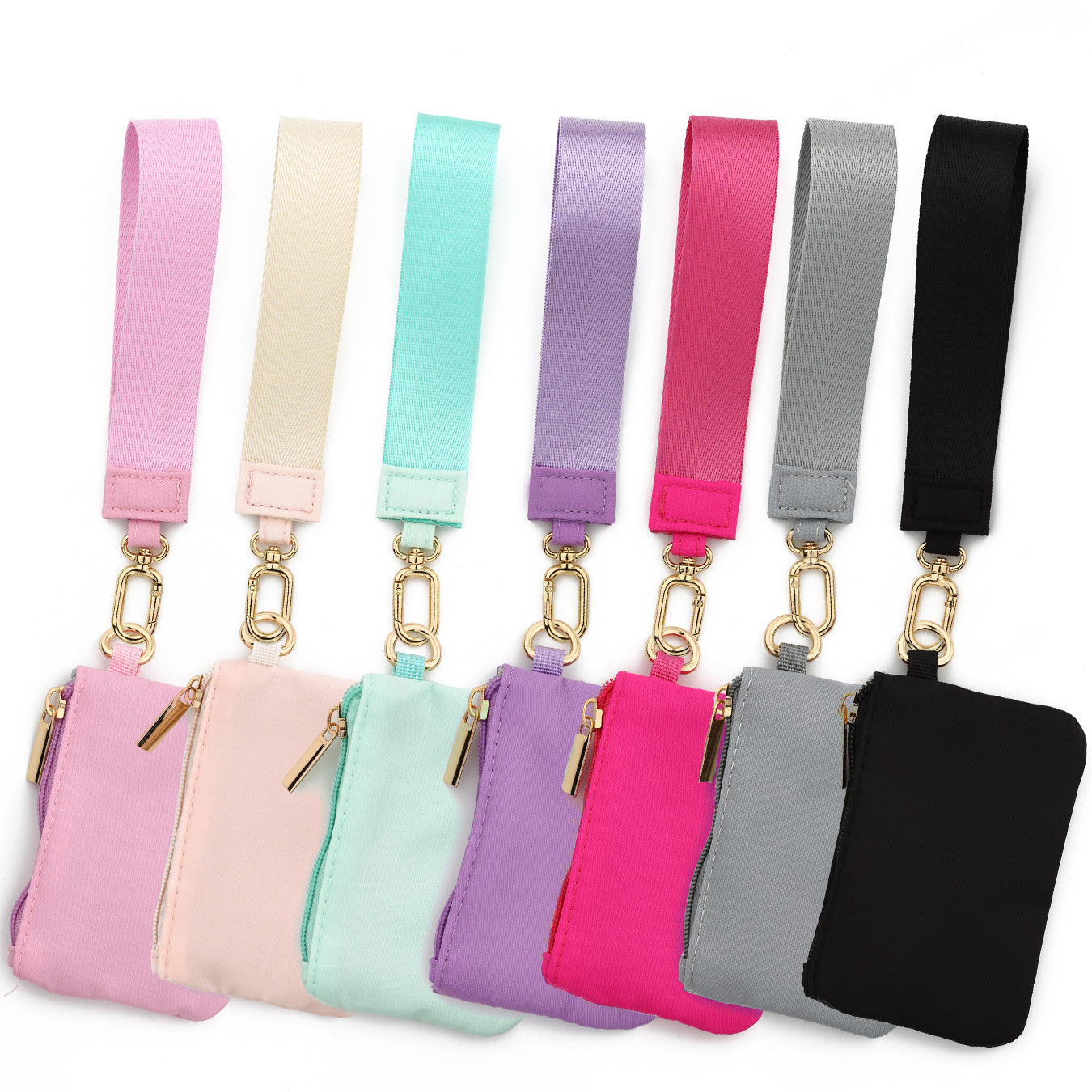 Solid Color Nylon Small Wallet For Women In Semicircle Shape, Waterproof Design