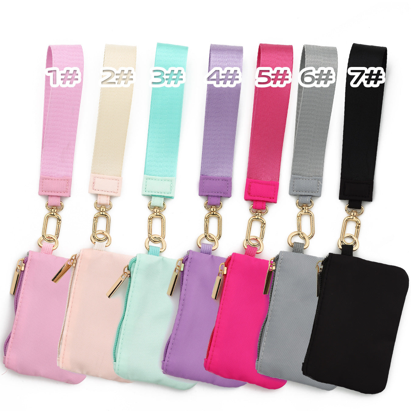 Solid Color Nylon Small Wallet For Women In Semicircle Shape, Waterproof Design