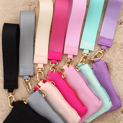 Solid Color Nylon Small Wallet For Women In Semicircle Shape, Waterproof Design