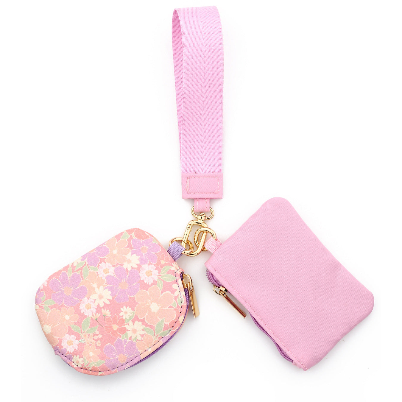 Solid Color Nylon Small Wallet For Women Featuring Ornament Design In Semicircle Shape