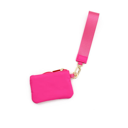 Solid Color Nylon Small Wallet For Women In Semicircle Shape, Waterproof Design