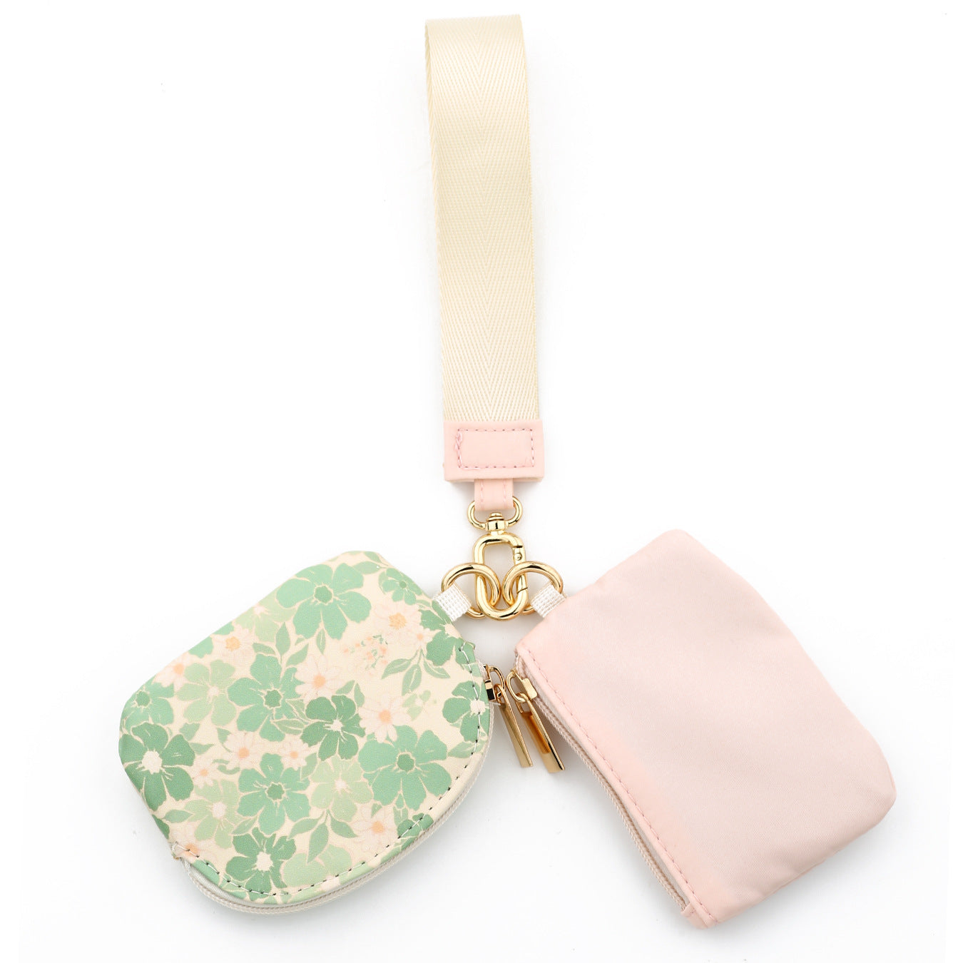 Solid Color Nylon Small Wallet For Women Featuring Ornament Design In Semicircle Shape