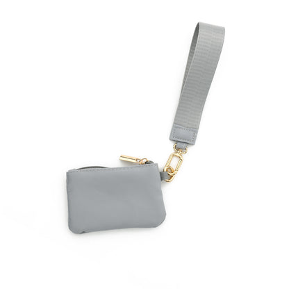 Solid Color Nylon Small Wallet For Women In Semicircle Shape, Waterproof Design