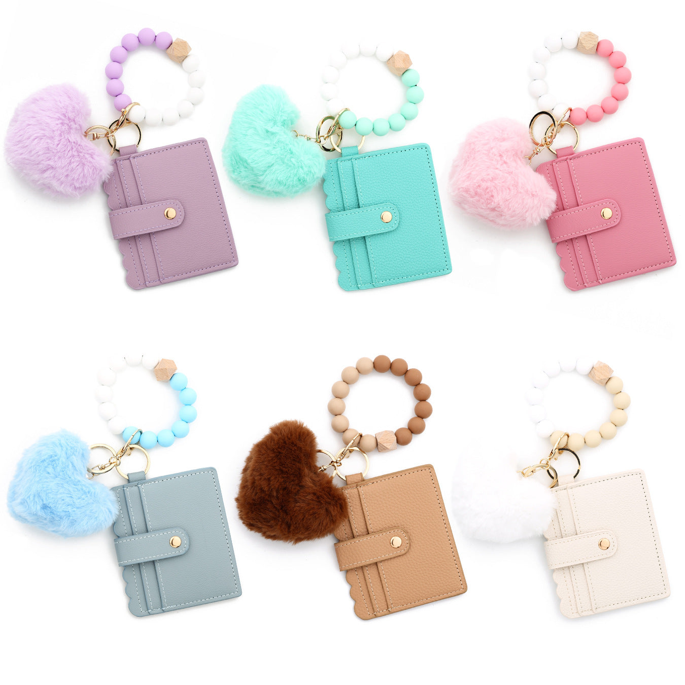 Heart Shape Key Chain Made Of Silica Gel In Purple, Stylish And Durable Accessory For Keys