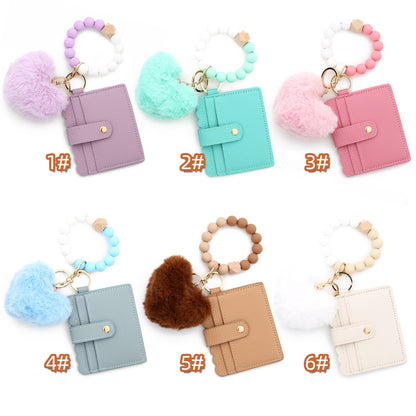 Heart Shape Key Chain Made Of Silica Gel In Purple, Stylish And Durable Accessory For Keys