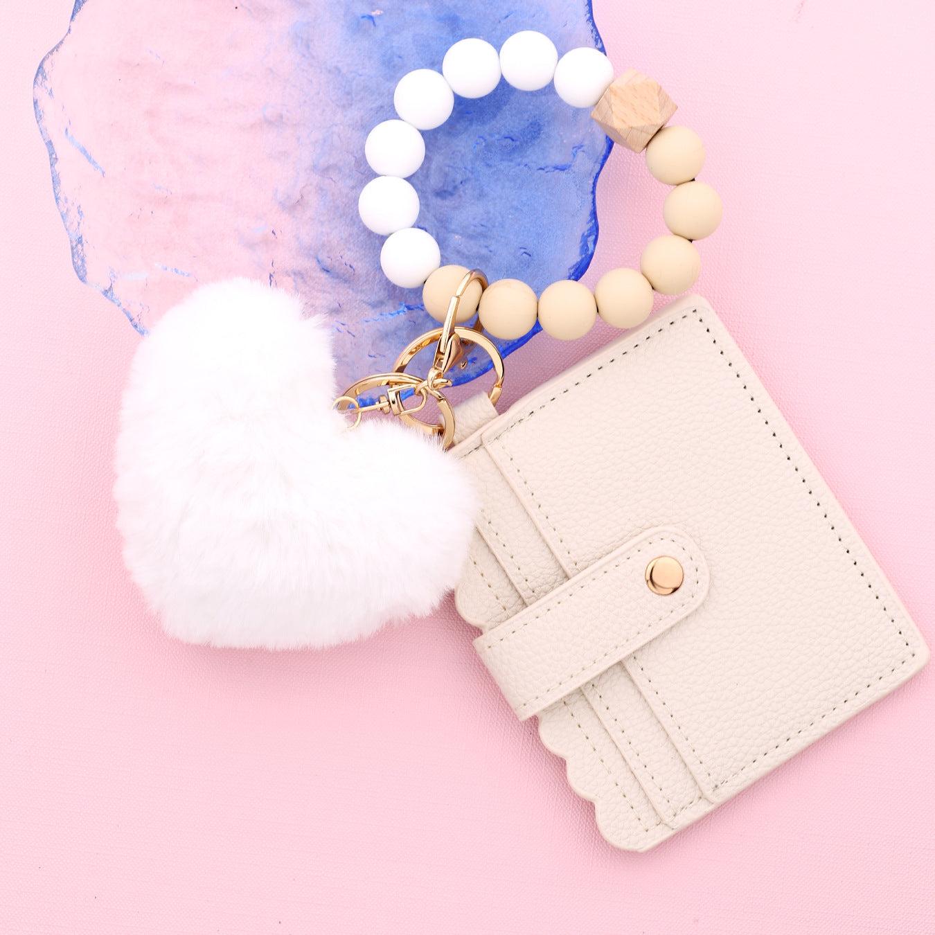 Heart Shape Key Chain Made Of Silica Gel In Purple, Stylish And Durable Accessory For Keys