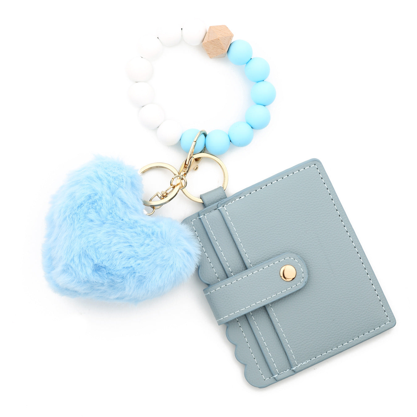 Heart Shape Key Chain Made Of Silica Gel In Purple, Stylish And Durable Accessory For Keys