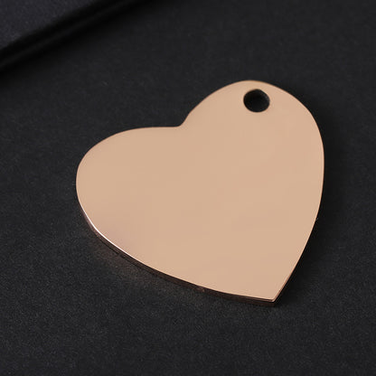 Geometric Love Charms Pendant In Silver Featuring Electroplated 201 Stainless Steel Design