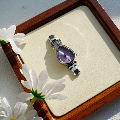 Quartz Watch With Stainless Steel Strap And Buckle, Featuring Ordinary Glass Mirror And Pointer Display, Love Charms