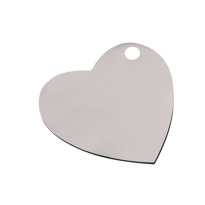 Geometric Love Charms Pendant In Silver Featuring Electroplated 201 Stainless Steel Design