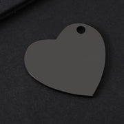 30*28.5mm Oblique Peach Heart Black