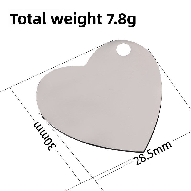 Geometric Love Charms Pendant In Silver Featuring Electroplated 201 Stainless Steel Design