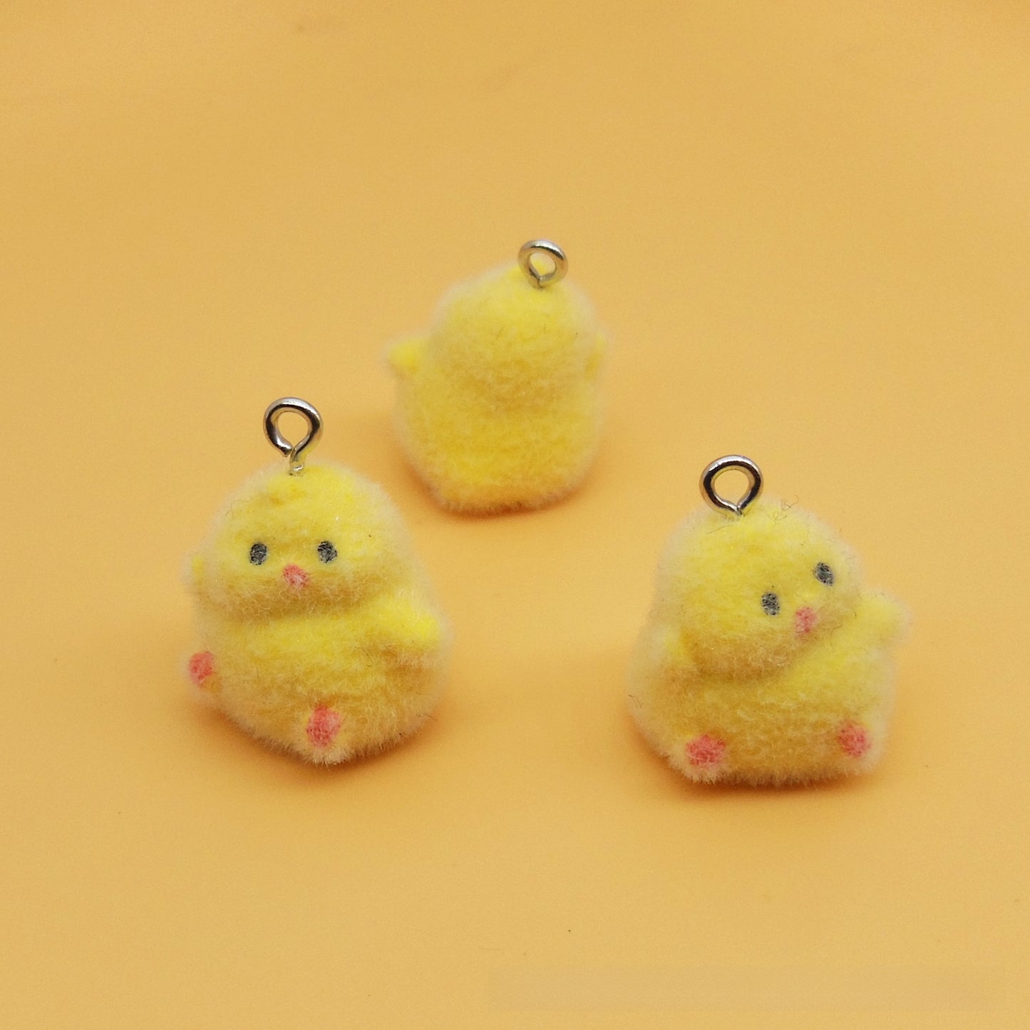 Flocking Resin Animal Love Charms Hanging Ornament