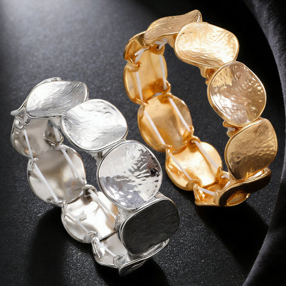 Folds Bracelet For Women In Elegant Golden Color
